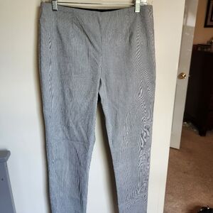 Calvin Klein Black And White Pinstripe Trousers Size 12